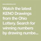 ohio lottery keno drawings
